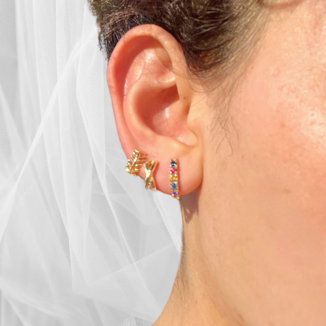 Chic X-Style Huggie Earrings