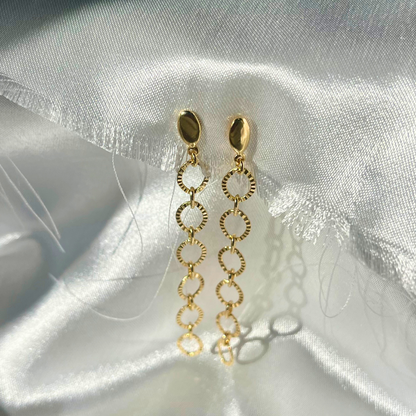 Radiant Ripple Chain Earrings