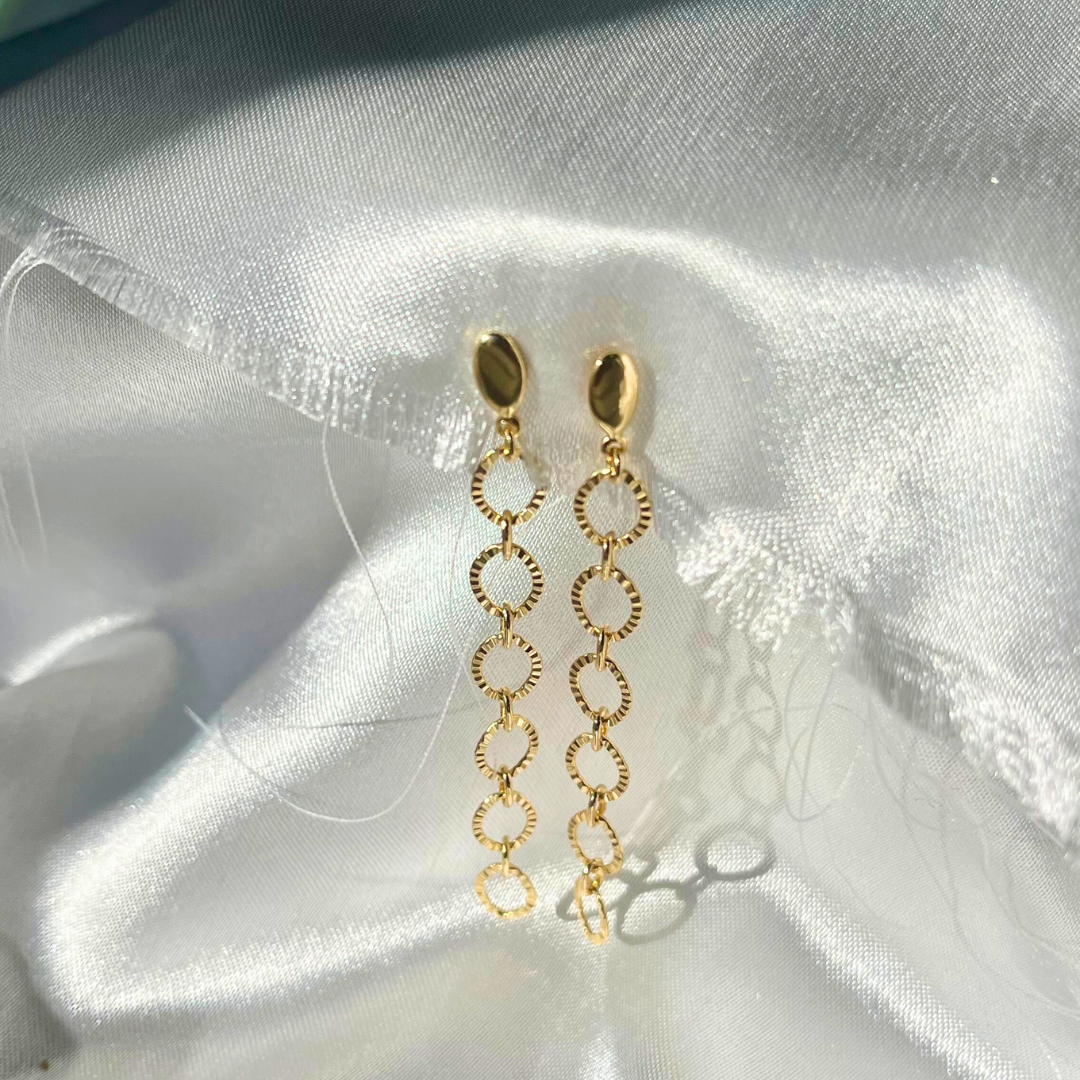 Radiant Ripple Chain Earrings