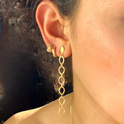 Radiant Ripple Chain Earrings