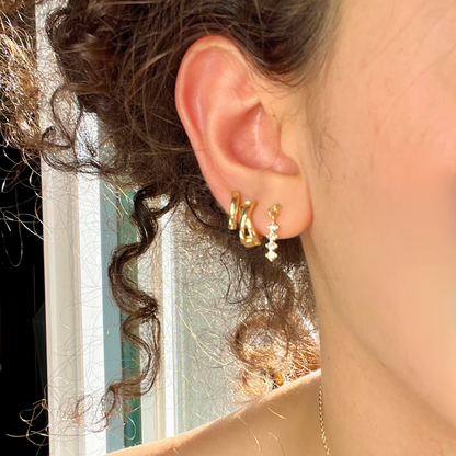 Lustrous Gold Drops Earrings