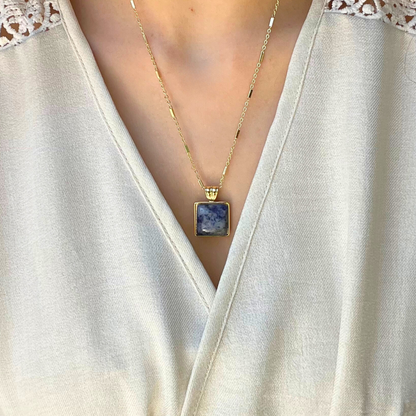 Sodalite Crystal Charm Necklace | I Speak My Truth