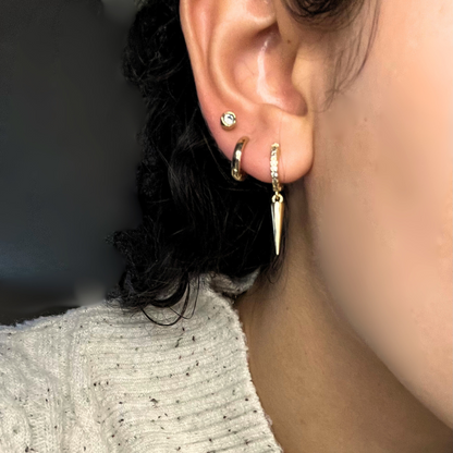 Sleek Spike Drop Hoops