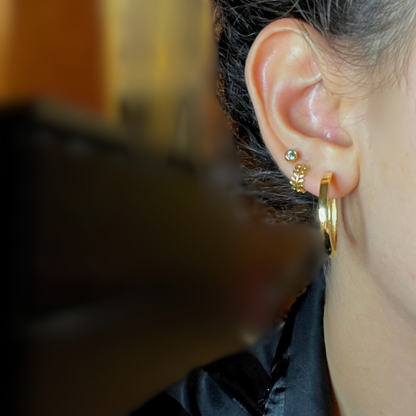 Golden Aura Flat Hoops