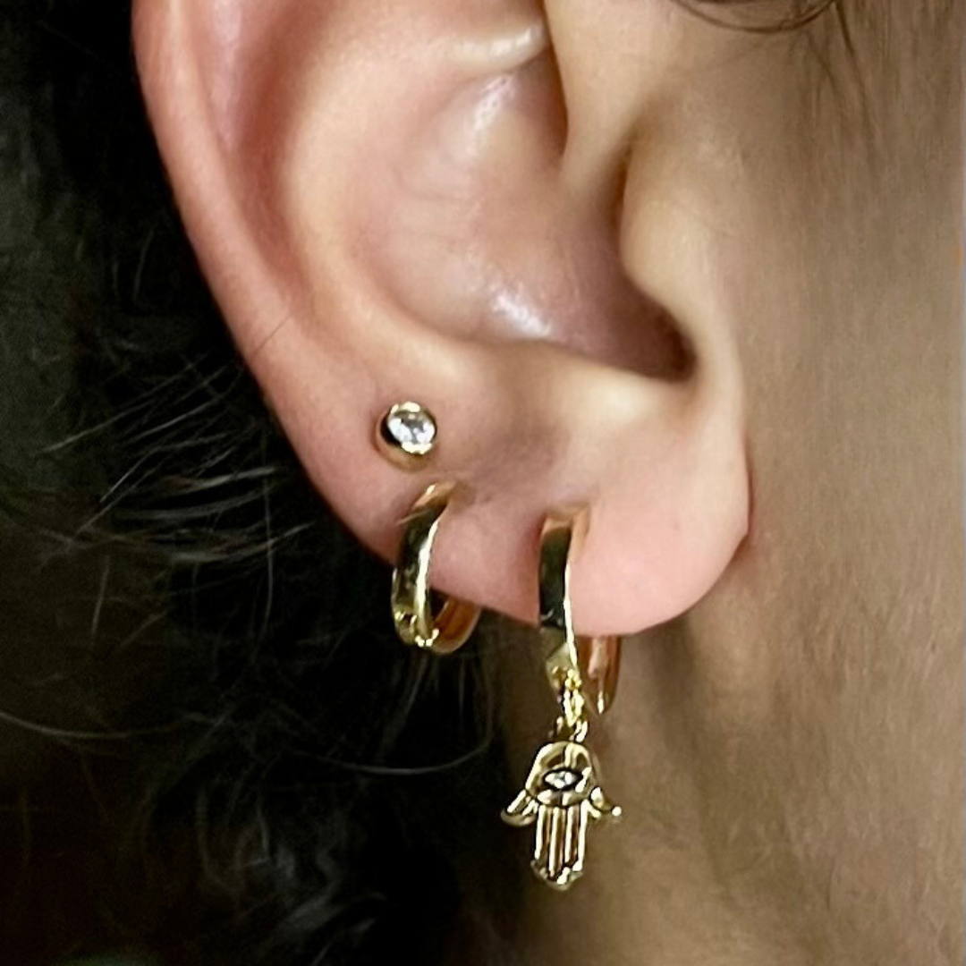 Hamsa Harmony Hoop Earrings